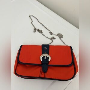 Hadaki Crossbody Bag Orange Navy Blue